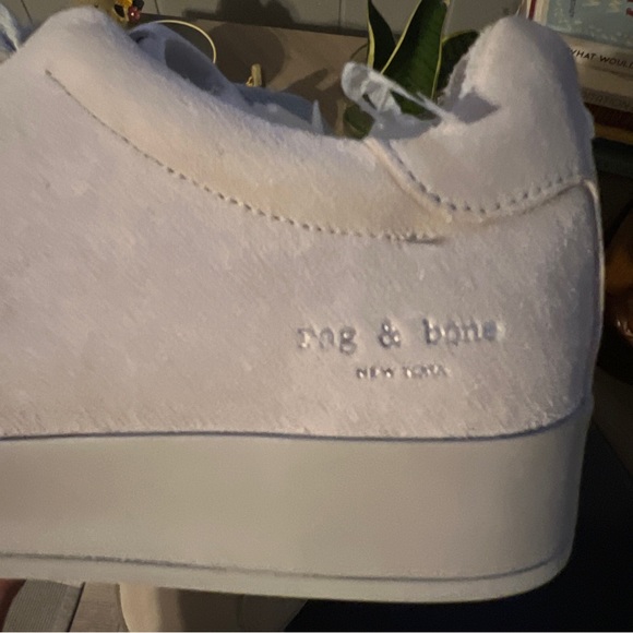 rag & bone off white low suede sneakers - Picture 4 of 9
